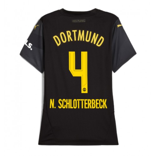 Fotbalové Dres Borussia Dortmund Nico Schlotterbeck #4 Dámské Venkovní 2024-25 Krátký Rukáv